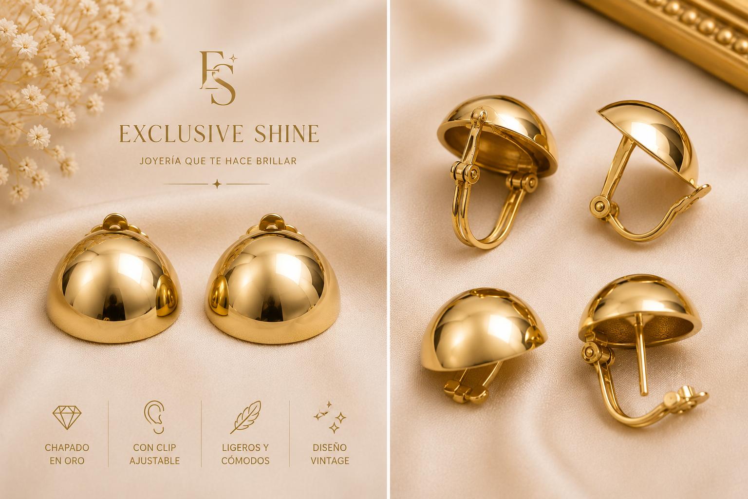 Elegante Arete redondo